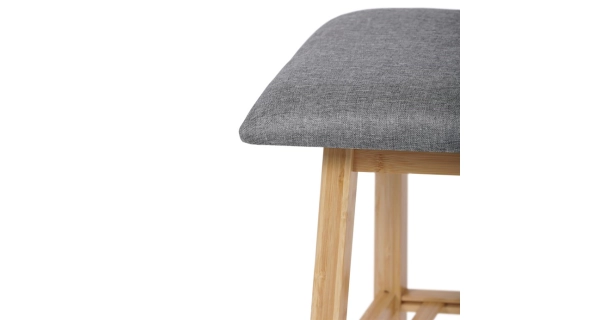 Botník XERCANZEL, bambus, šedá látka