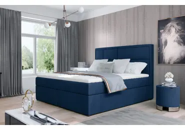 Boxspring BARBARIO 14 140x200, modrá látka