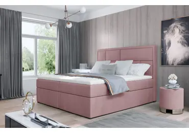 Boxspring BARBARIO 16 160x200, růžová látka
