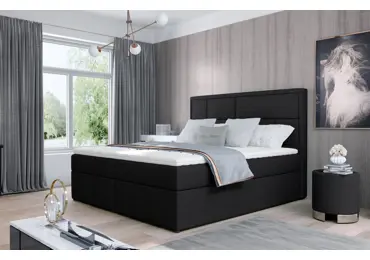 Boxspring BARBARIO 24 140x200, černá látka