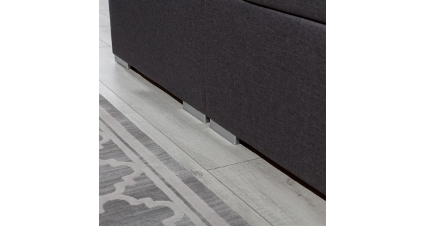 Boxspring HIRSUTA 01 140x200, tmavě šedá látka