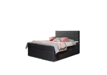 Boxspring HIRSUTA 01 160x200, tmavě šedá látka