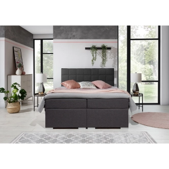 Boxspring HIRSUTA 01 160x200, tmavě šedá látka