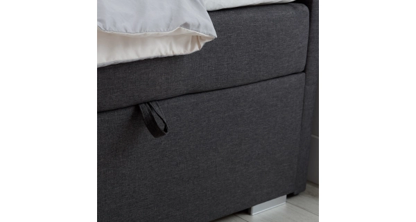 Boxspring HIRSUTA 01 160x200, tmavě šedá látka
