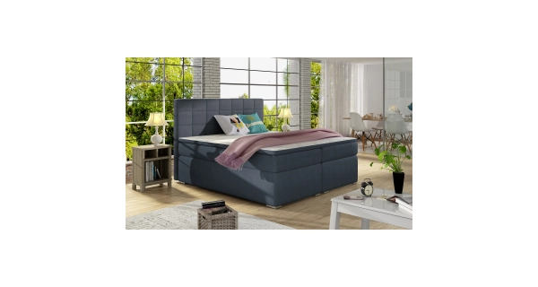 Boxspring HIRSUTA 09 160x200, modrá látka