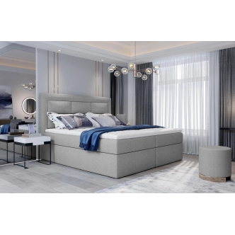 Boxspring KORBELA 07 180x200, světle šedá látka