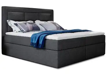 Boxspring KORBELA 08 180x200, tmavě šedá látka