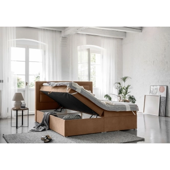 Boxspring KORBELA 10 160x200, světle hnědá látka
