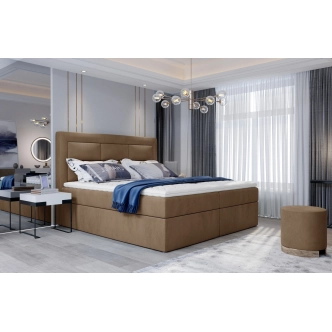Boxspring KORBELA 10 180x200, světle hnědá látka