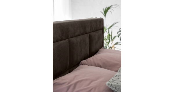 Boxspring KORBELA 11 180x200, tmavě hnědá látka