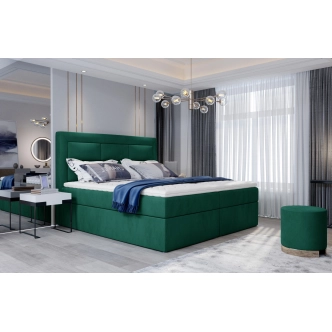 Boxspring KORBELA 12 140x200, zelená látka