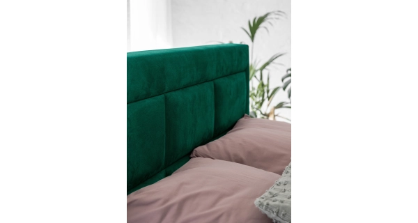 Boxspring KORBELA 12 160x200, zelená látka