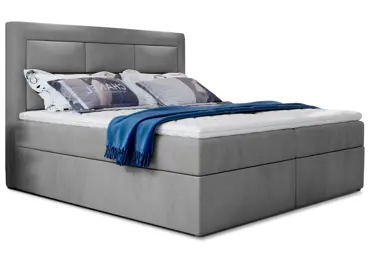 Boxspring KORBELA 13 180x200, světle šedá látka