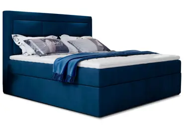 Boxspring KORBELA 14 160x200, modrá látka