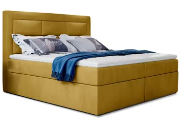 Boxspring KORBELA 15 180x200, žlutá látka