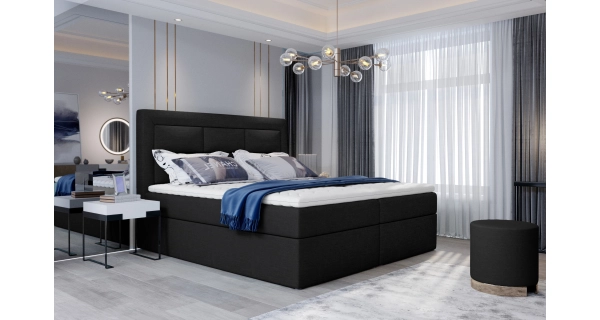 Boxspring KORBELA 20 160x200, černá látka