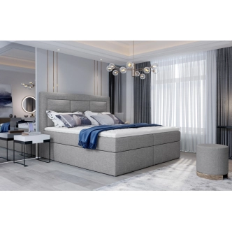 Boxspring KORBELA 21 160x200, světle šedá látka