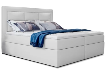 Boxspring KORBELA 23 180x200, bílá ekokůže