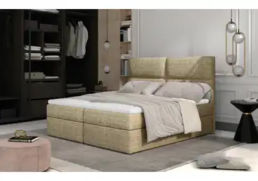 Boxspring PILANSI 02 180x200, hnědá látka