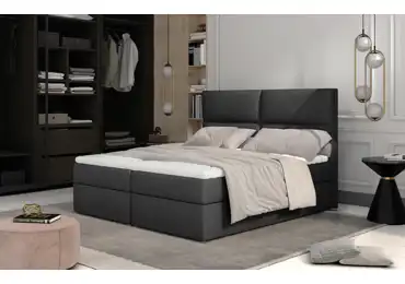 Boxspring PILANSI 03 180x200, tmavě šedá látka