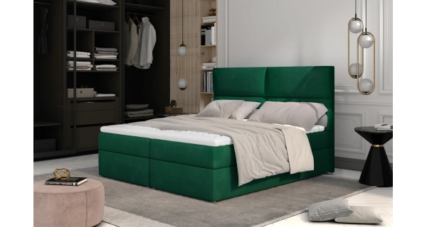 Boxspring PILANSI 04 160x200, zelená látka