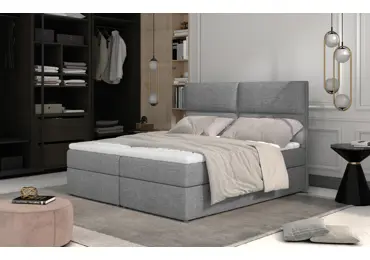 Boxspring PILANSI 15 140x200, světle šedá látka