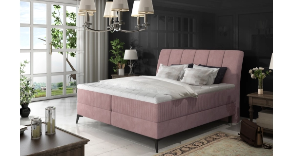 Boxspring PLANIFLORA 10 160x200, růžová látka