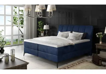 Boxspring PLANIFLORA 17 180x200, modrá látka