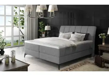 Boxspring PLANIFLORA 25 160x200, šedá látka