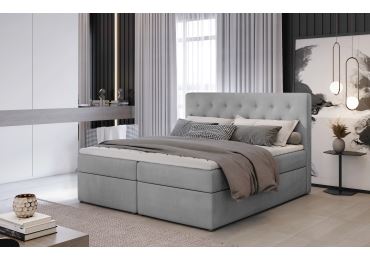 Boxspring ROBUSTIS 180 x 200 cm, světle šedá