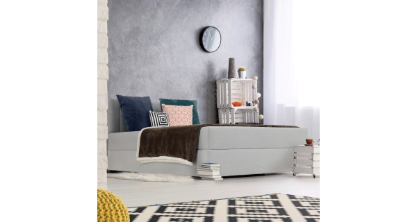 Boxspring SINGULARIS 140x200 cm, světle šedá