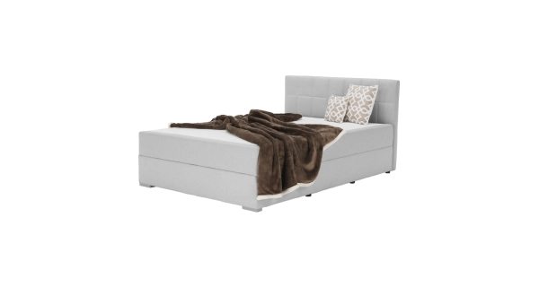 Boxspring SINGULARIS 140x200 cm, světle šedá