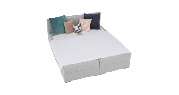 Boxspring SINGULARIS 160x200 cm, světle šedá