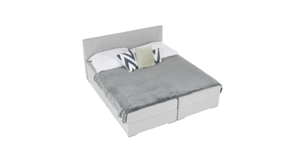 Boxspring SINGULARIS 160x200 cm, světle šedá