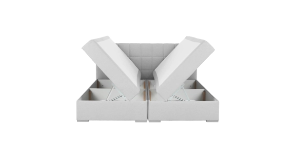 Boxspring SINGULARIS 160x200 cm, světle šedá