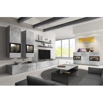 BRODIE obývací stěna, beton světlý