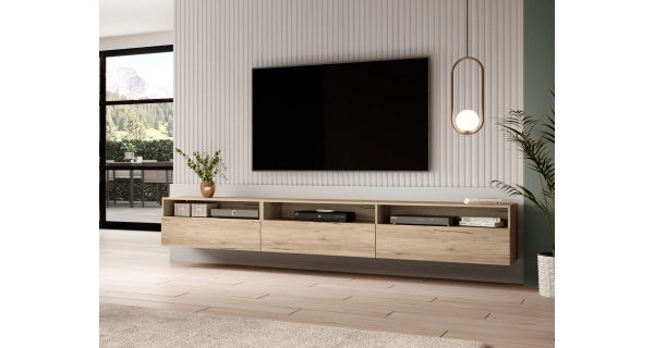 BRODIE televizní stolek, dub san remo světlý