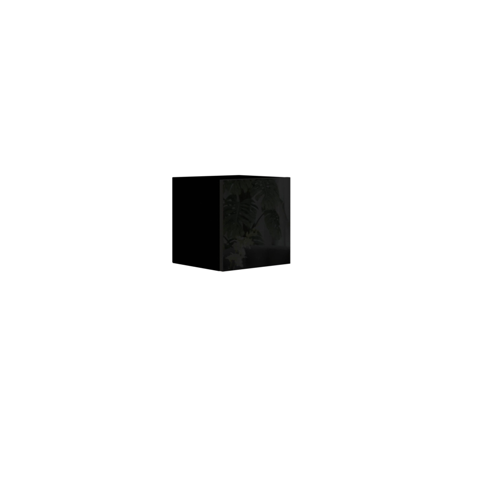 Levně Závěsná skříňka ANTOFALLA typ 1, černá/černý lesk