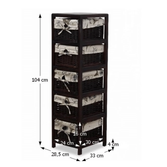 CALLITR 2, komoda, tmavě hnědá