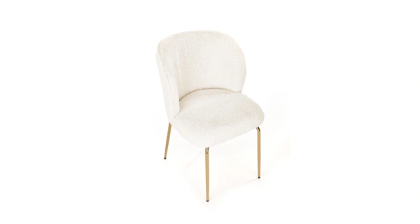 Čalouněná jídelní židle MUSTEL, krémová