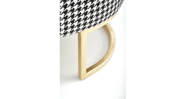 Čalouněná lavice CHOKUS, černá/bílá