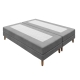 Čalouněná postel CAVELL 1, 90x200 cm, šedá látka DOPRODEJ