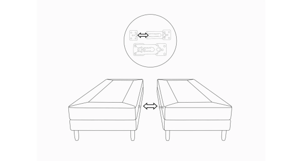 Čalouněná postel CAVELL 2, 90x200 cm, šedá látka