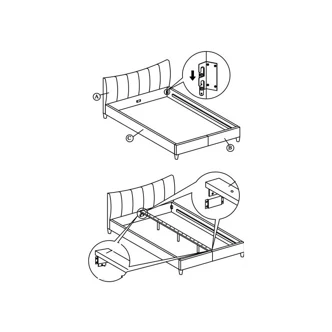 Čalouněná postel DANGELO 1 160x200 cm, modrá látka