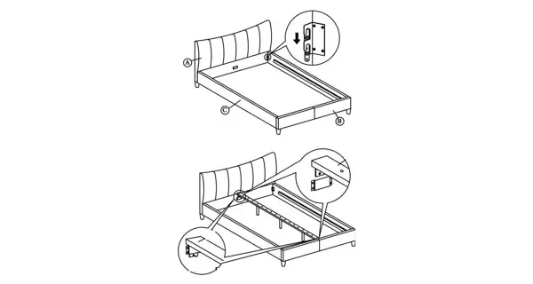 Čalouněná postel DANGELO 1 160x200 cm, modrá látka
