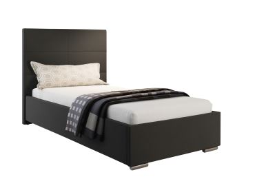 Čalouněná postel DANGELO 4 90x200 cm, černá látka