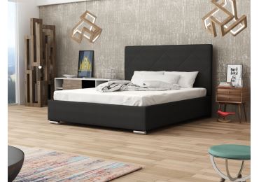 Čalouněná postel DANGELO 5 140x200 cm, černá látka