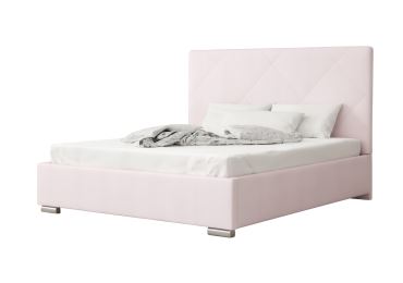 Čalouněná postel DANGELO 5 140x200 cm, růžová látka
