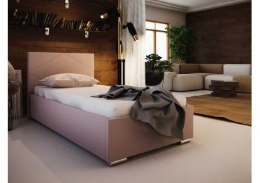 Čalouněná postel DANGELO 5 90x200 cm, růžová látka