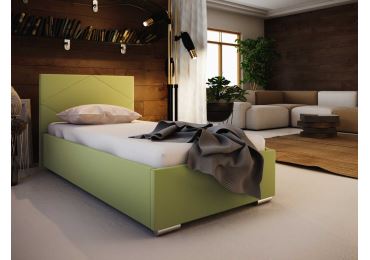 Čalouněná postel DANGELO 5 90x200 cm, zelená látka